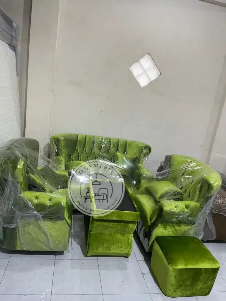 Promo sale sofa set hijau termurah dan terlaris sale
