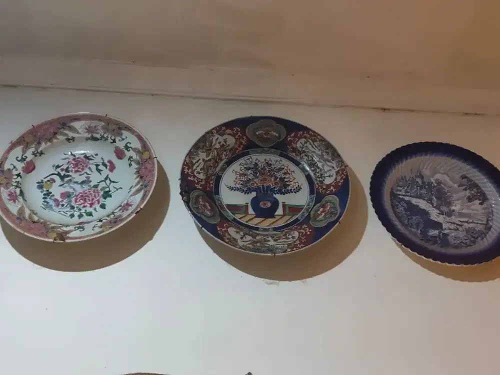 Set Piring Hias Pajangan Dinding Antik Klasik Vintage