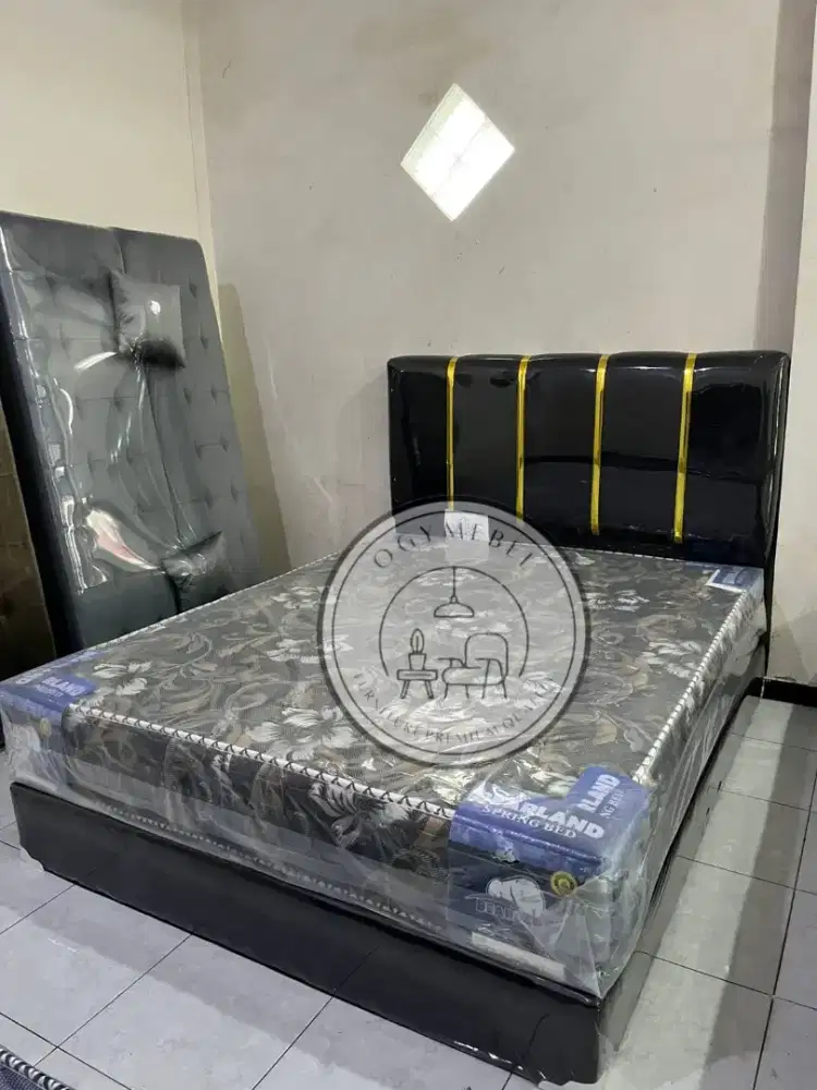 Promo sale satu paket springbed bearland lis 2 dan divan garis