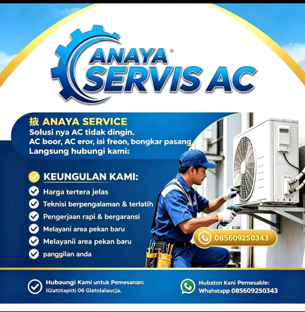 Servis AC bergaransi , perbaikan AC tidak dingin ,AC bocor
