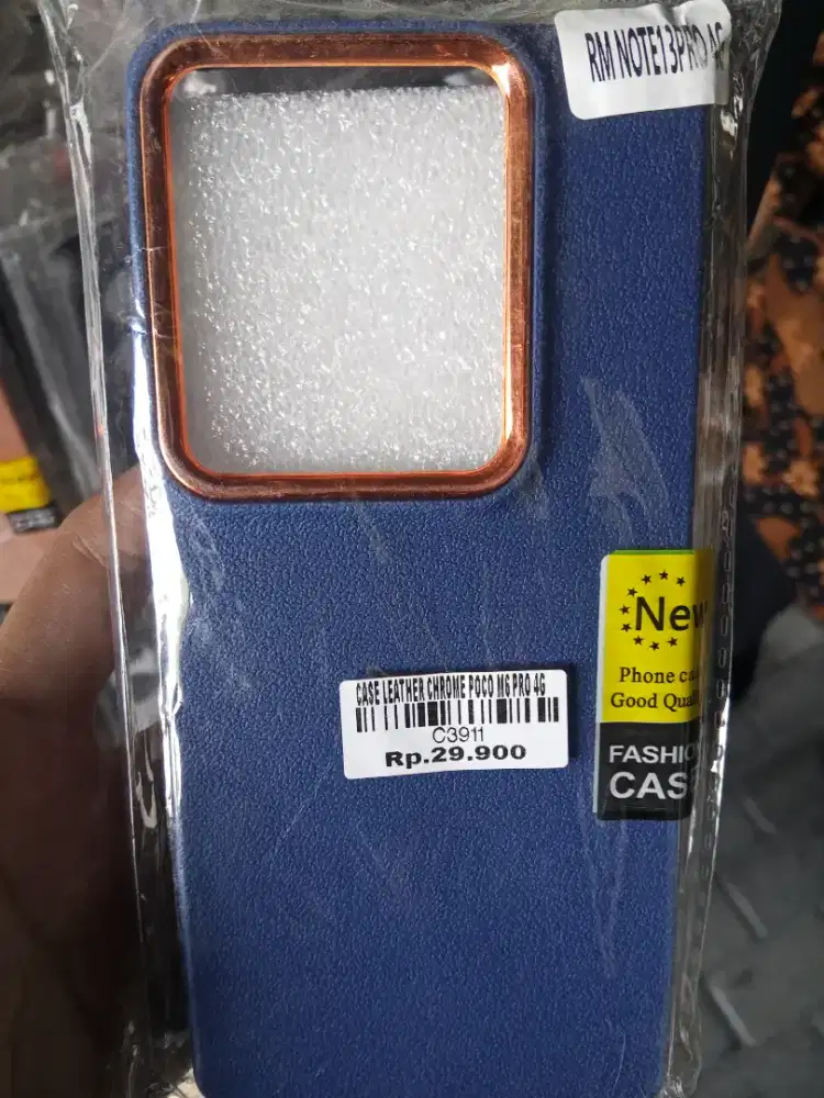 CASE LEATHER CHROME POCO M6 PRO 4G