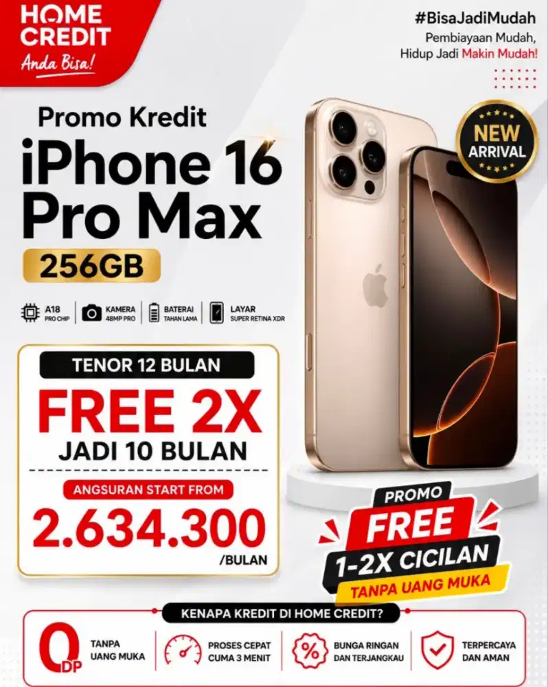 IPHONE 16 PROMAX CICILAN NON CC FREE 2x Angsuran