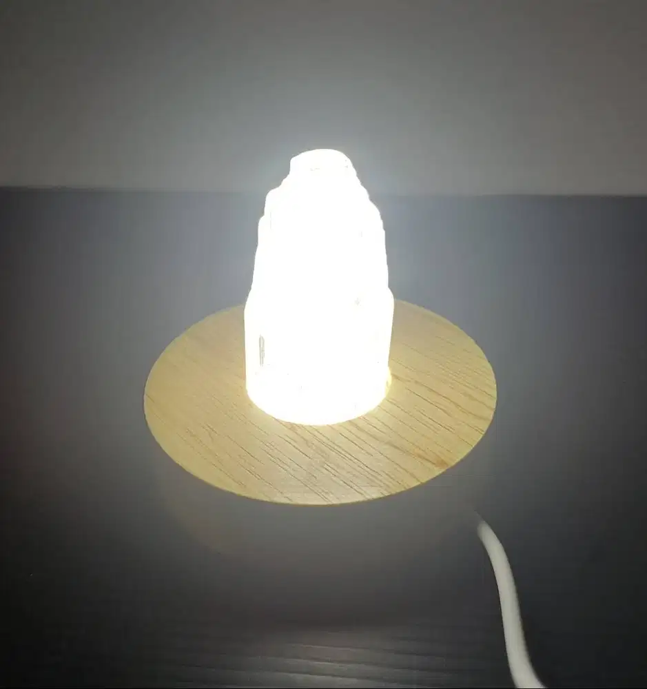 2 Set Lampu Dekorasi Kristal Selenite LED USB