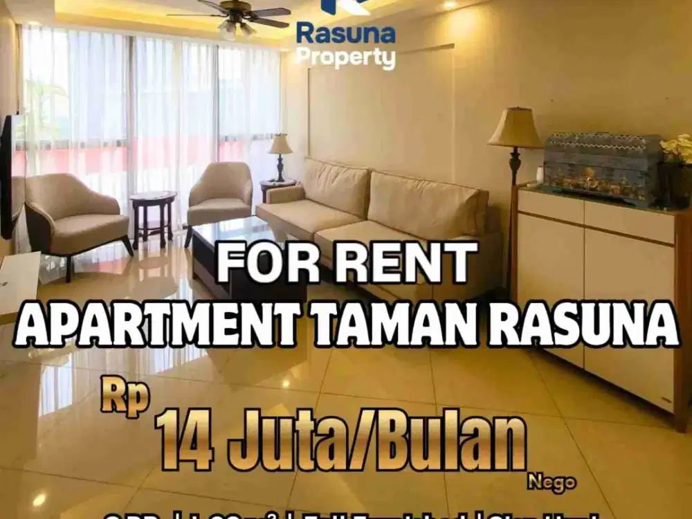 New Listing, For Rent, Apartment Taman Rasuna , 3 BR , Full Furnished, Jarang ada