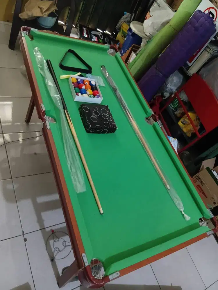 Meja Billiard Mini Import, Px LxT = 138x69x79 Cm, Semua Lkp+Dus, Depok