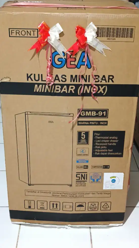 Jual Murah Kulkas Mini Bar 89Liter Baru (Segel Dus). Door Prize.