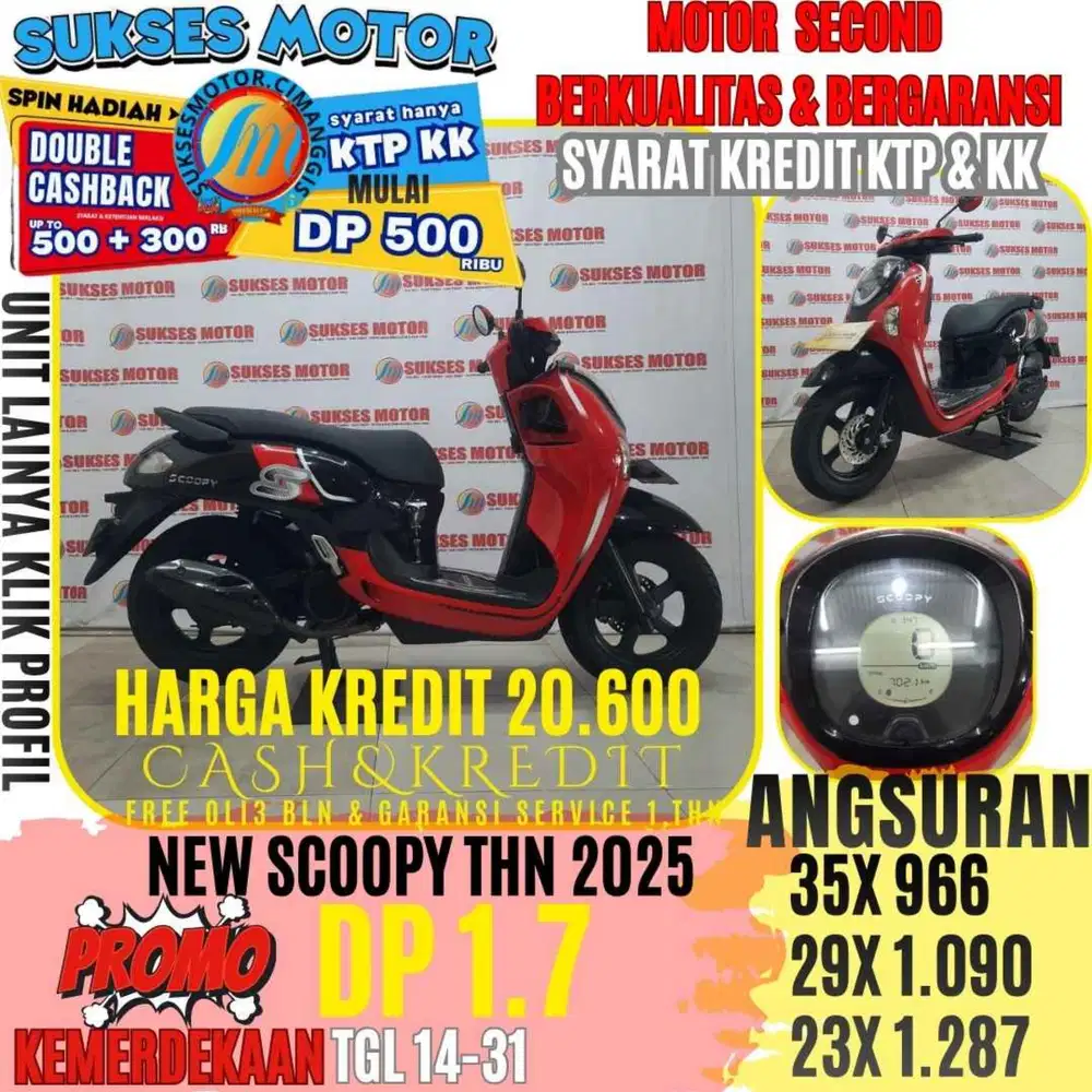 SCOOPY ENERGETIC TAHUN 2025 BERGARANSI CASHBACK UPTO 3OORBUAN
