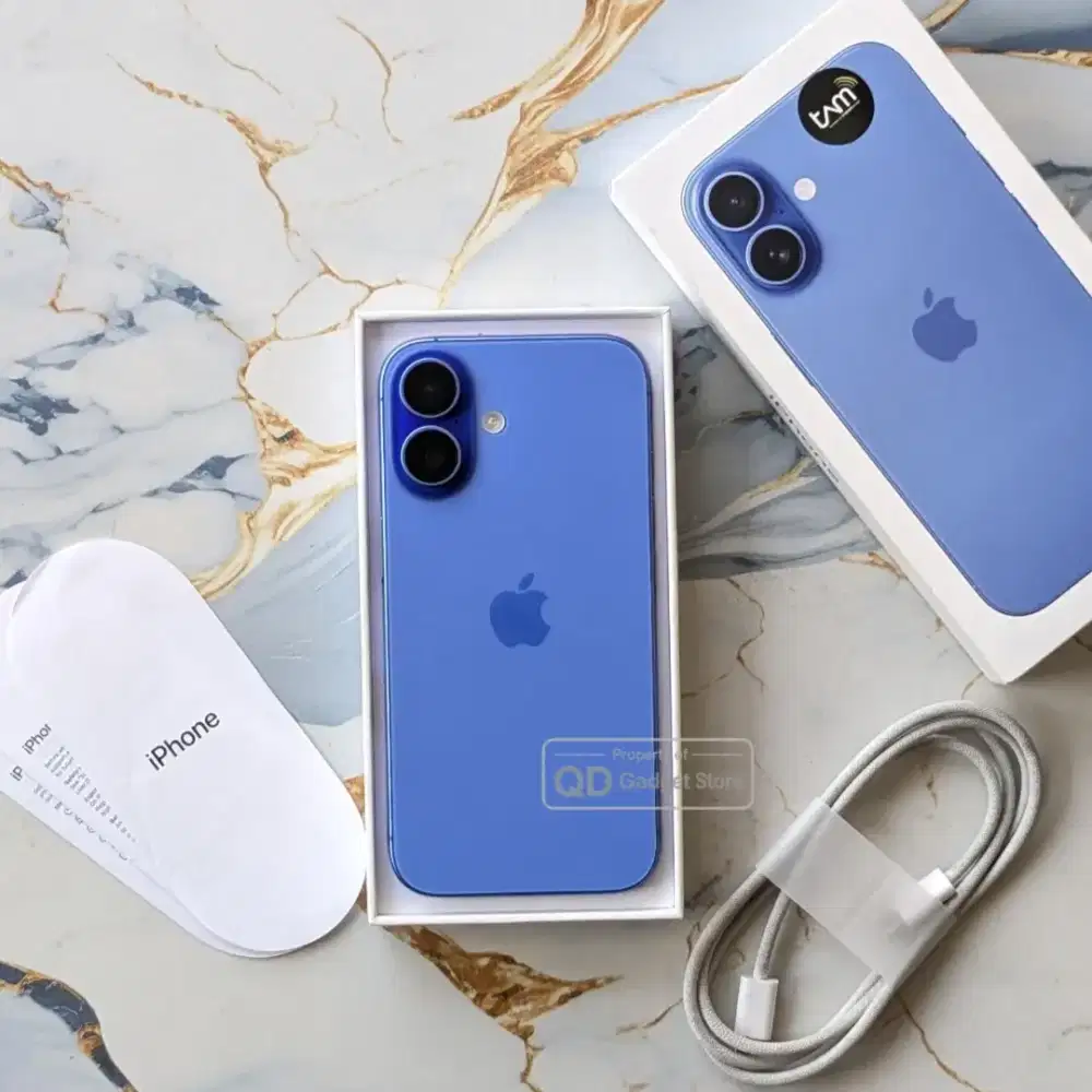 iPhone 16 128GB Ultramarine Garansi RESMI iBox Mulus Murah aja