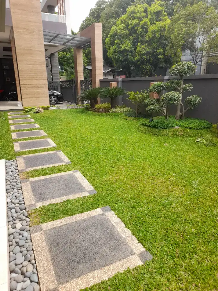 Jasa potong rumput dan pembuatan taman rumah