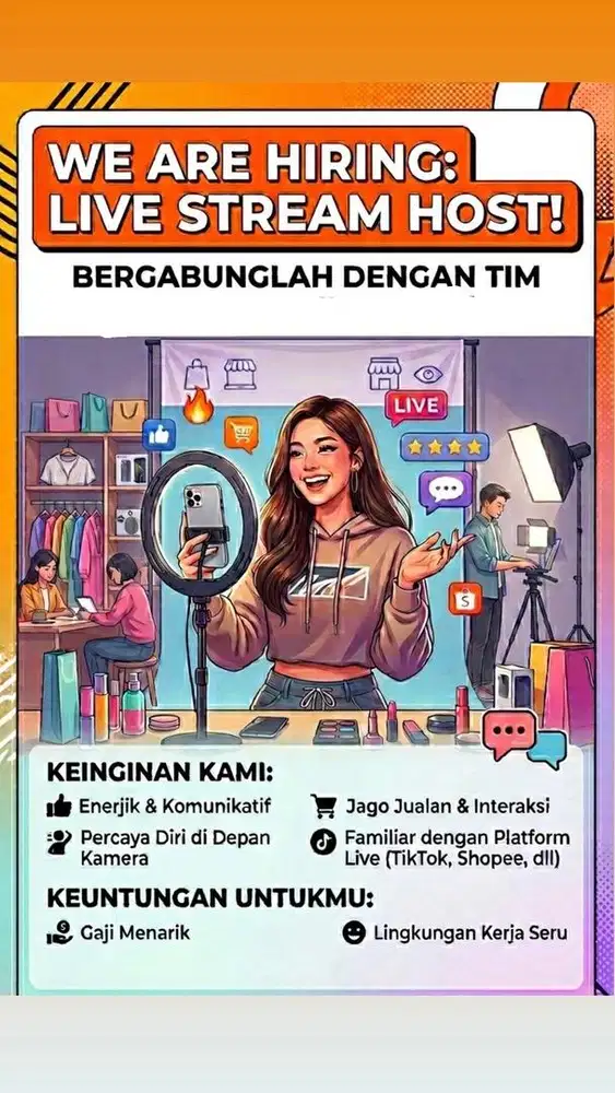 Lowongan kerja live host