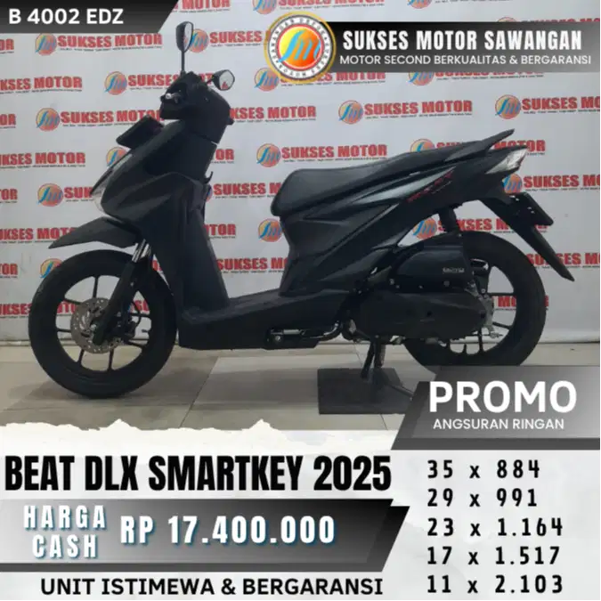 CASH KREDIT BEAT DELUXE SMARTKEY TH 2025 KEYLES MULUS UNIT BERGARANSI