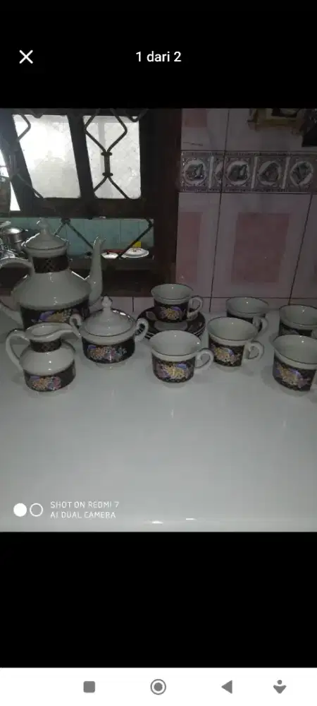 Set cangkir keramik, porselin