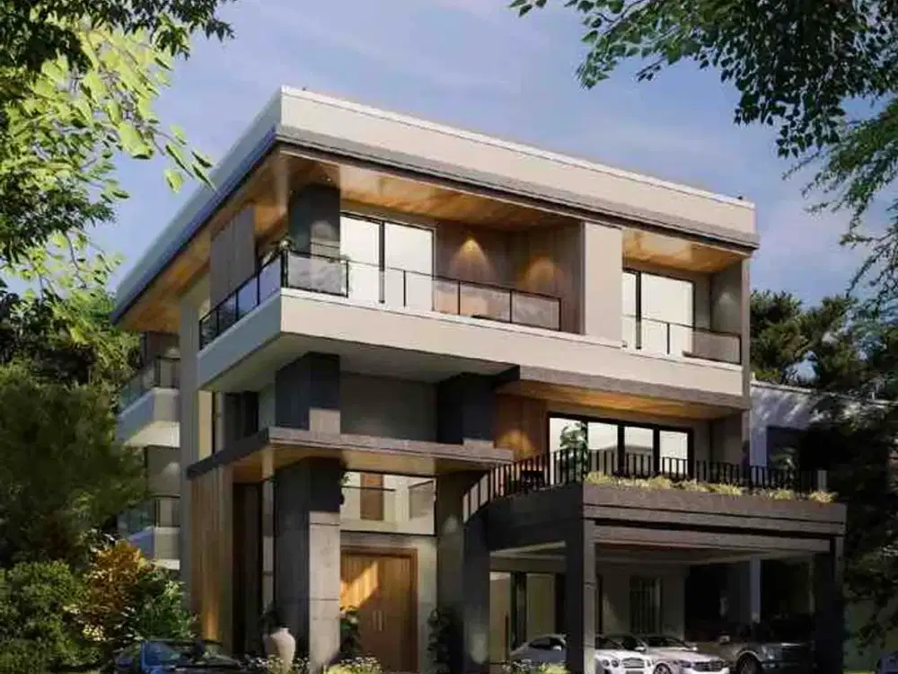 New house Hoek Kuldesak (nempel taman) Berlokadi Di Greenwich Park BSD