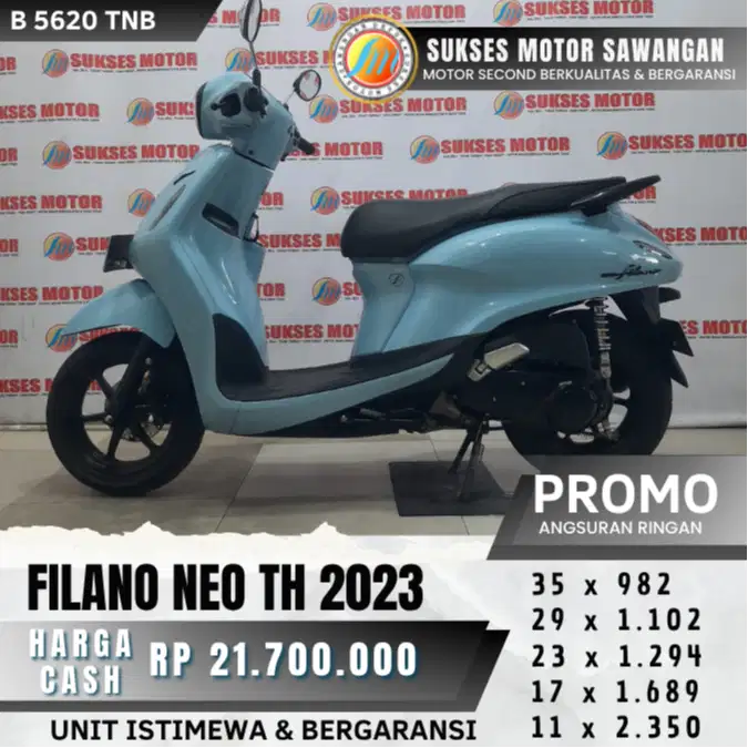 YAMAHA FILANO NEO TH 2023 BIRU MULUS BISA CASH KREDIT UNIT BERGARANSI