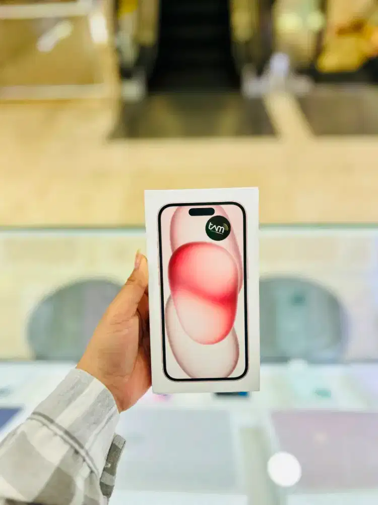 New Resmi iBox Indonesia iPhone 15 128GB warna Pink