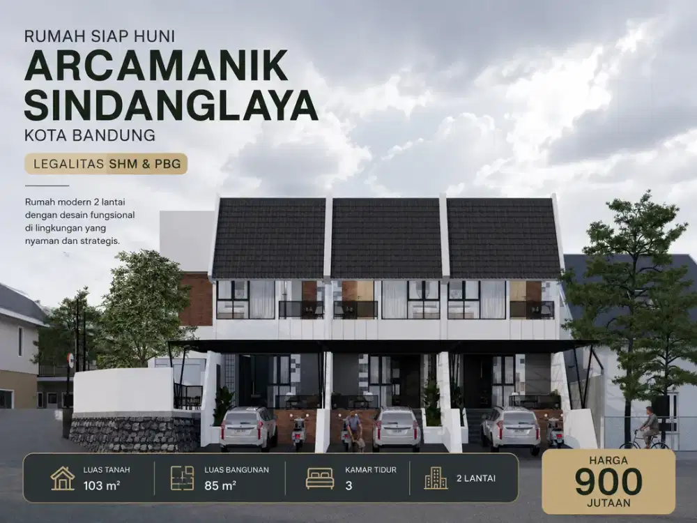 Rumah Siap Huni 3 Kamar Tidur Lokasi Strategis Sindanglaya Kota Bandung