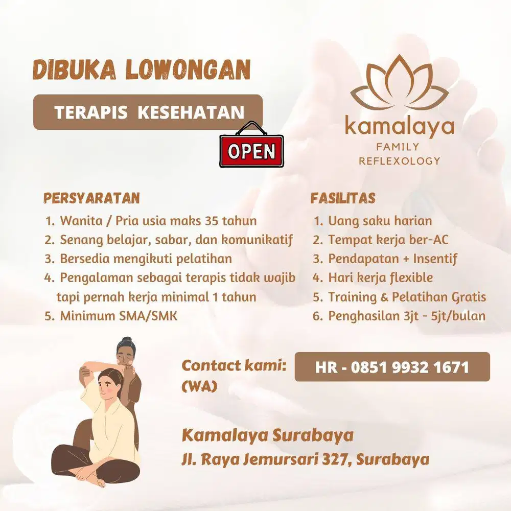 Terapis Kesehatan Kamalaya Reflexology Surabaya dan Sidoarjo