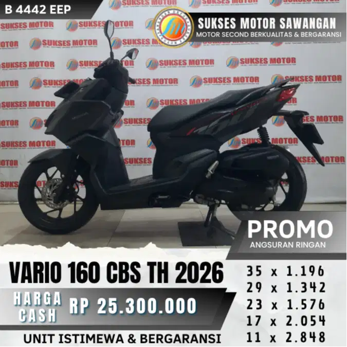 ISTIMEWA HONDA NEW VARIO 160 CBS TH 2026 BISA CASH KREDIT BERGARANSI