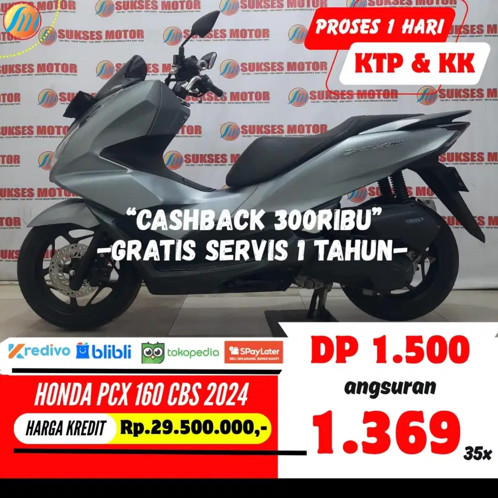 DP 1,5JUTA HONDA PCX 160 CBS 2024 ANGSURAN TERJANGKAU BERGARANSI