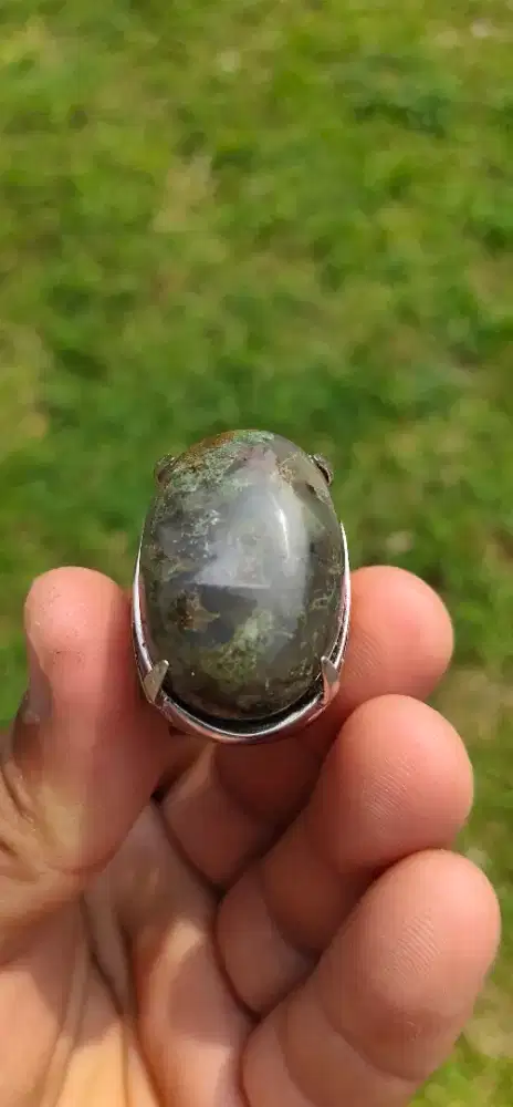 Batu Natural Lumut Agate Chalcedony Origin Montana AS - BerCertificate
