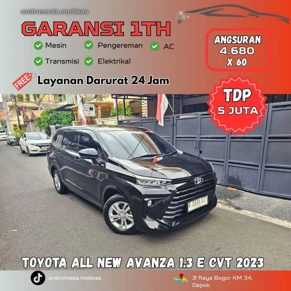 TDP TERMURAH 5 JT TOYOTA ALL NEW AVANZA 1.3 E CVT 2023 SUPER ISTIMEWA