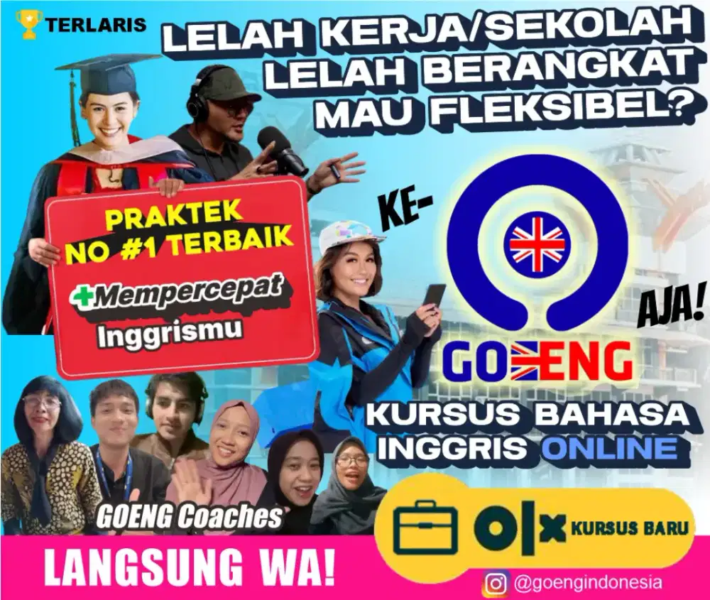 LES PRIVAT BAHASA INGGRIS/TOEFL IELTS TRANSLATE DOK/KURSUS BIMBEL GURU