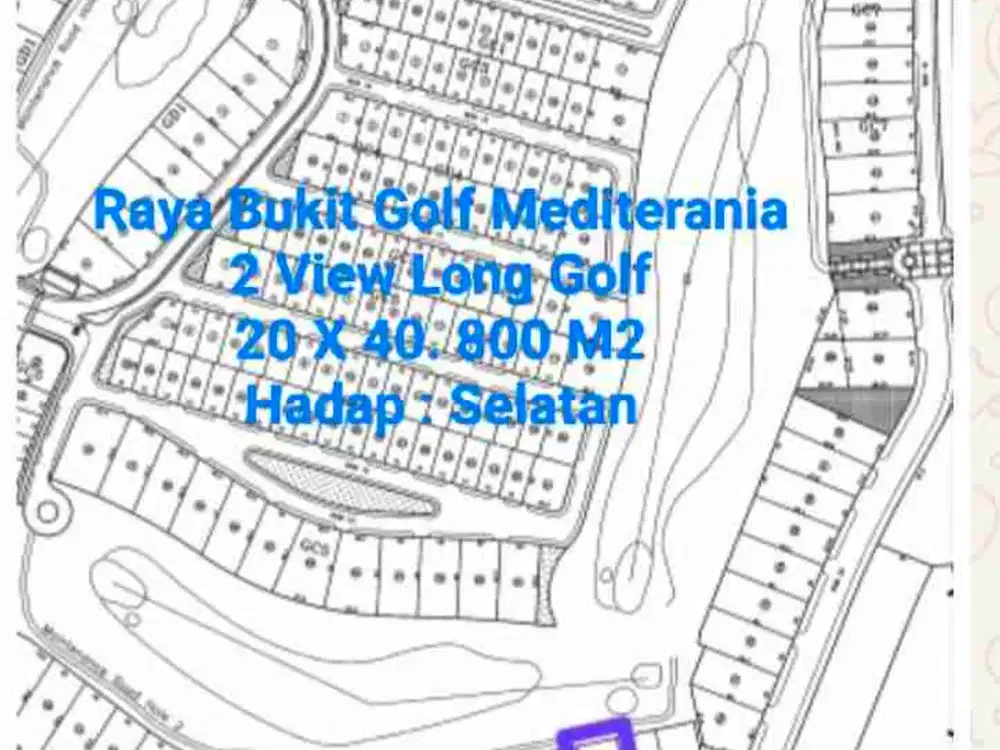 Jual Kav Ry Bukit Golf Mediterania
