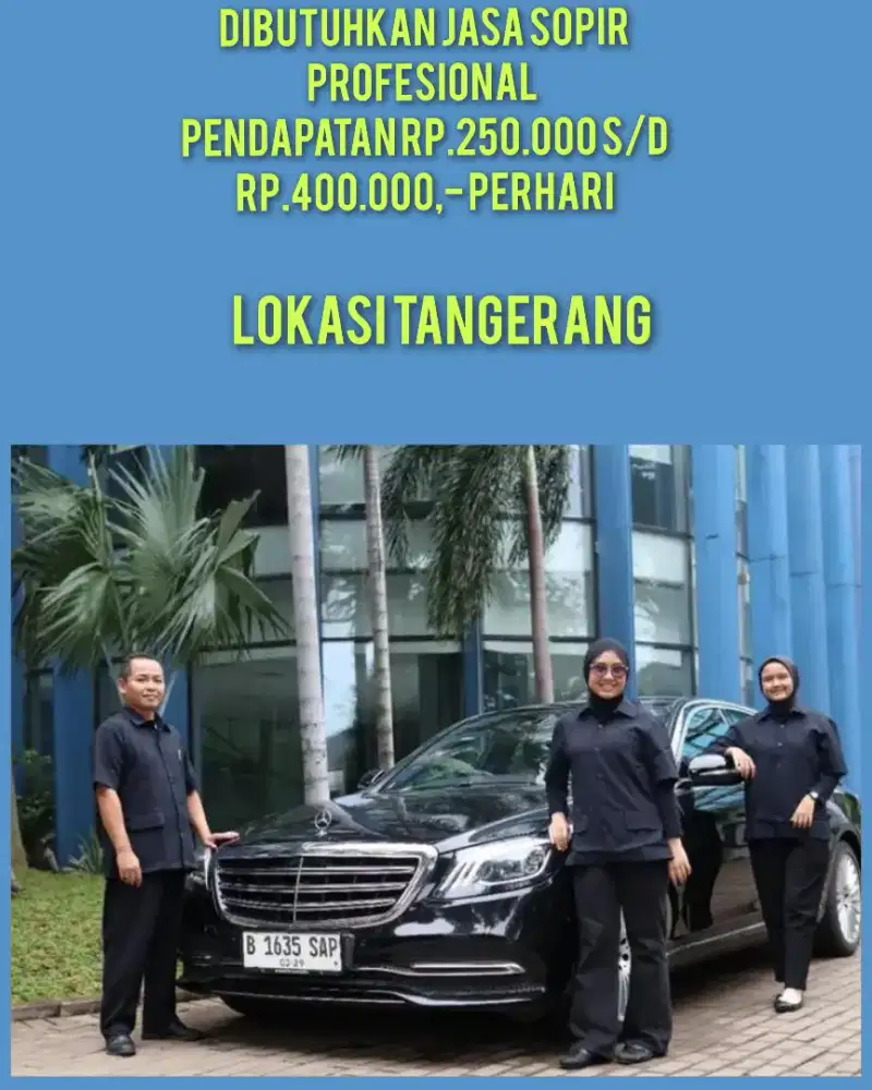 Butuh Driver/Sopir Secepatnya