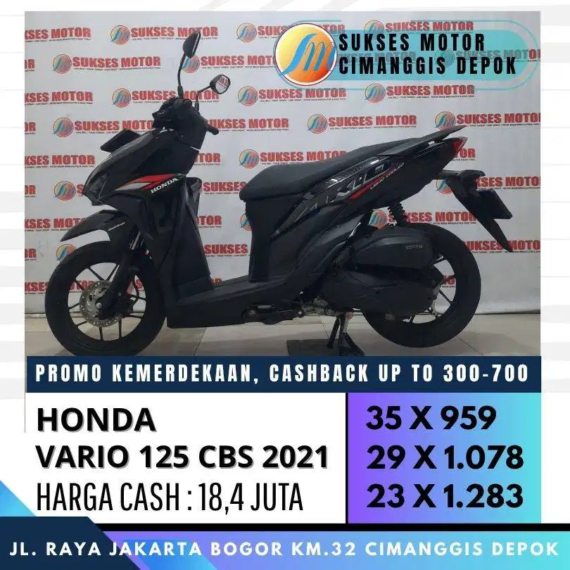 HONDA VARIO 125 CBS 2021 CASH KREDIT PROMO DP 700 CICILAN RINGAN
