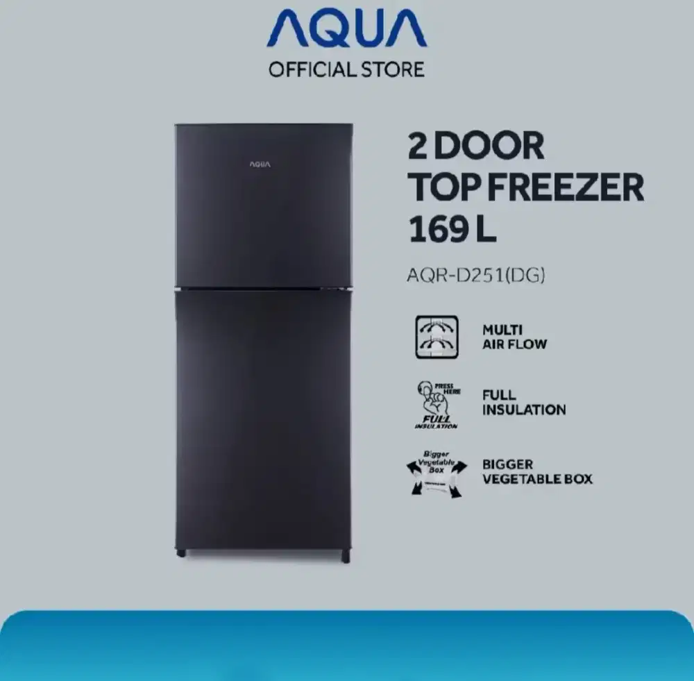 KULKAS 2 PINTU AQUA AQR-D251