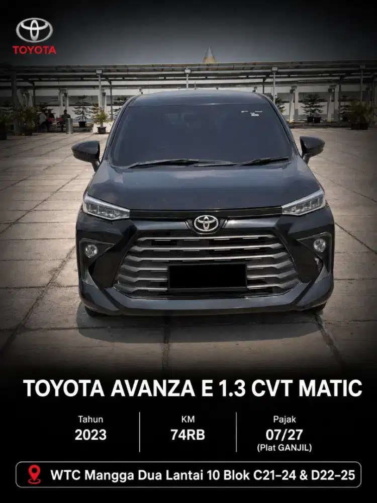 Avanza E 1.3 MANUAL tahun 2023 hitam