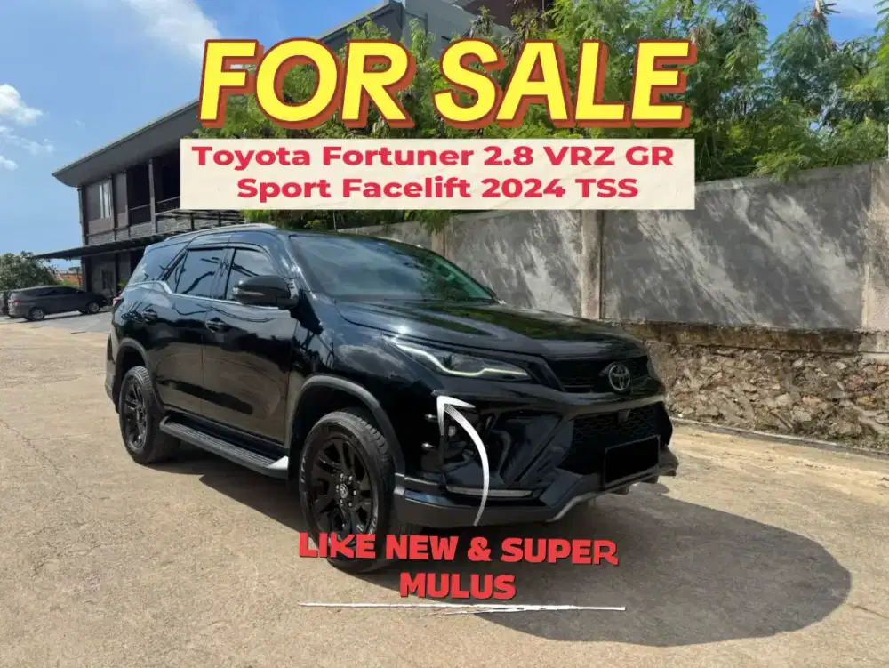 Dijual Toyota Fortuner VRZ 2.8 GR Sport 2024 AT Black