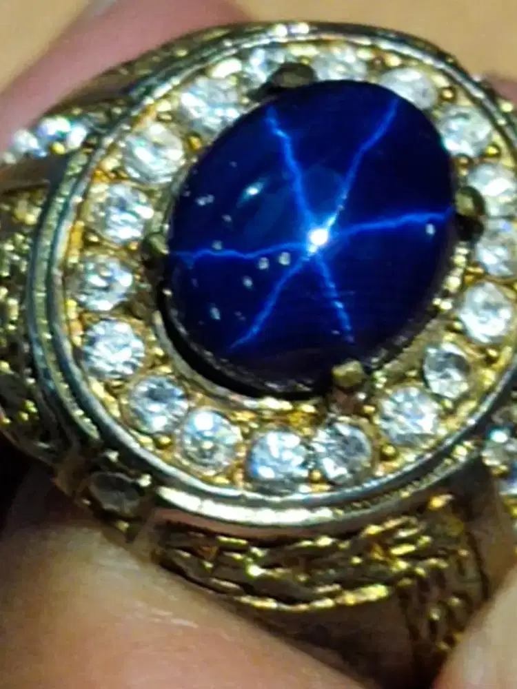 Batu blue safir star star star, unik