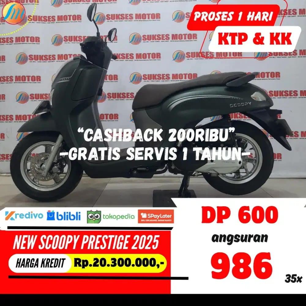 HONDA NEW SCOOPY PRESTIGE 2025 KREDIT DP 600RB ANGSURAN SANGAT RENDAH