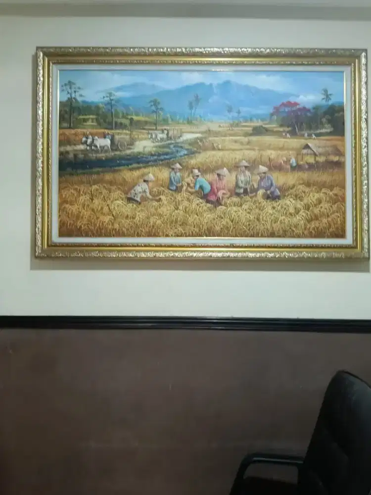 Lukisan kanvas petani