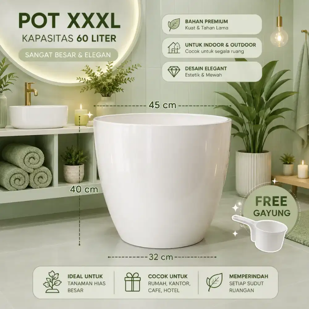 pot Modern terazzo - bak mandi Lovenia ukuran 60liter xxxl free gayung