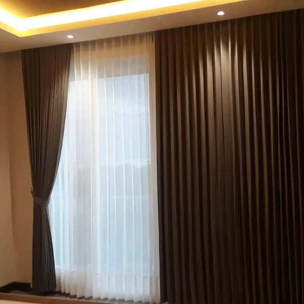 Gorden Vertikal/Vertical Blinds Roll/Roller Krey Wallpaper Dinding 3D