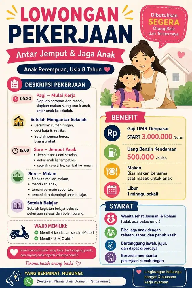 Lowongan Pekerjaan Penjaga Anak