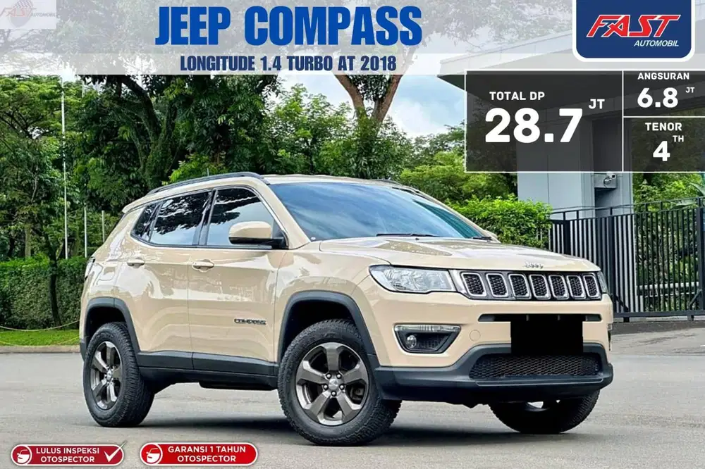 LOW KM PAJAK PJG GARANSI 1TH JEEP COMPASS LONGITUDE TURBO AT 1.4