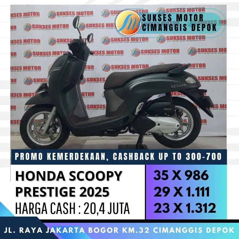 HONDA SCOOPY PRESTIGE 2025 CASH KREDIT DP 600 PROMO CICILAN RINGAN