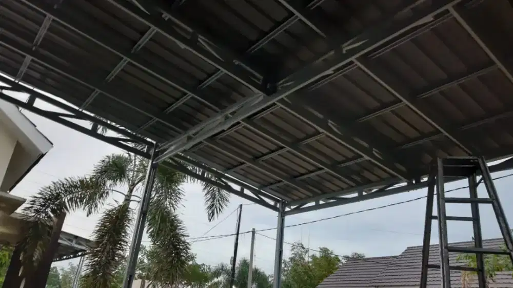 Kontruksi pembuatan Atap atau Kanopi Bajaringan