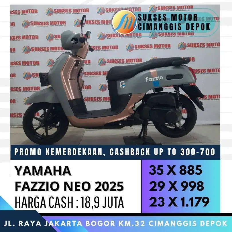 YAMAHA FAZZIO NEO 2025 MULUS KM LOW CASH KREDIT PROMO CICILAN RINGAN