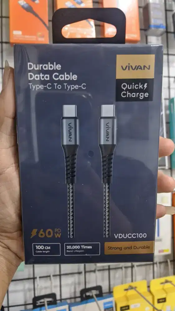 KABEL DATA TYPE-C TO TYPE-C VIVAN VDUCC100