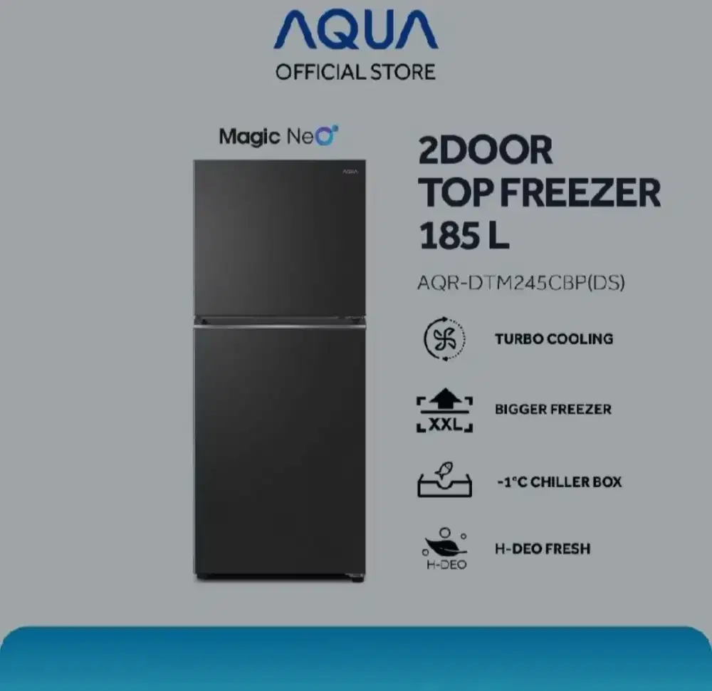 KULKAS 2 PINTU AQUA AQR-DTM245CB