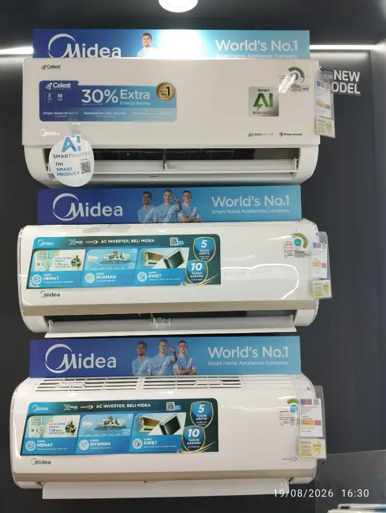 MIDEA AC 1/2PK CRN5 FREE PASANG