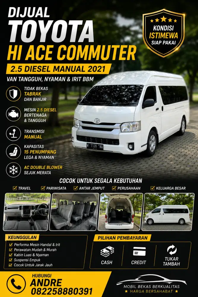 Toyota Hiace Hi Ace Commuter 2.5 Diesel Manual 2021