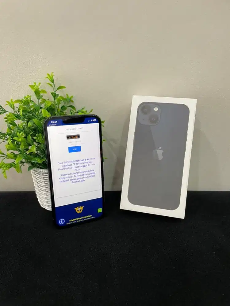 IPhone 13 128GB Midnight mulus Fullset BH 100% Imei Bea Cukai Permanen