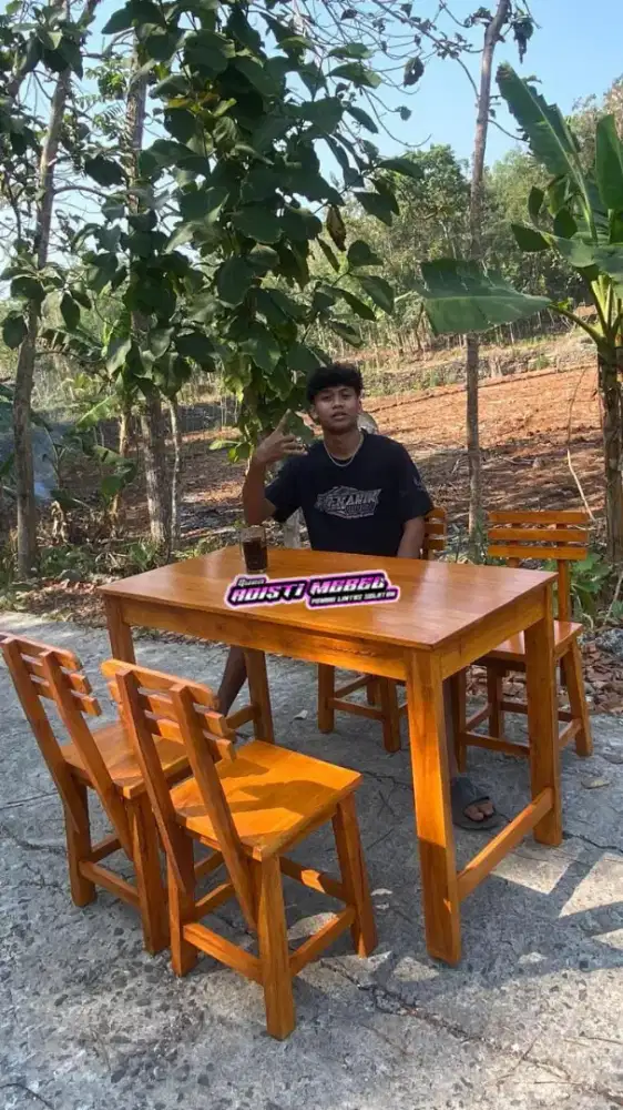 Meja kursi cafe warung makan promo