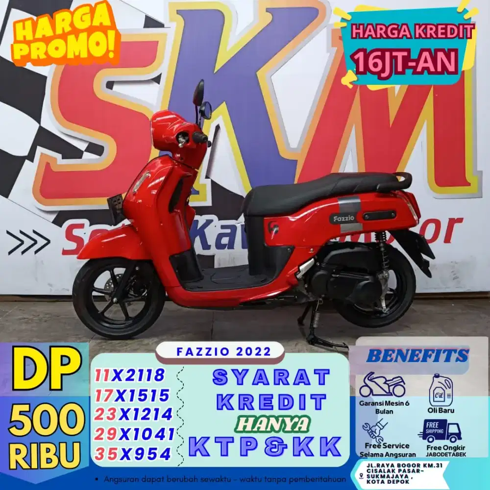 Proses Cepat ± 1 Jam Pencahiran Yamaha Fazzio 2022 Cash/ Credit