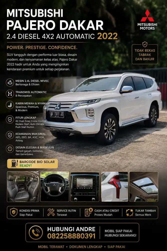 [KM 30 RB an!] Mitsubishi Pajero 2.4 Dakar 4x2 Diesel Automatic 2022